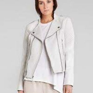 BCBGMAXAZRIA White leather jacket "Jennifer" medium